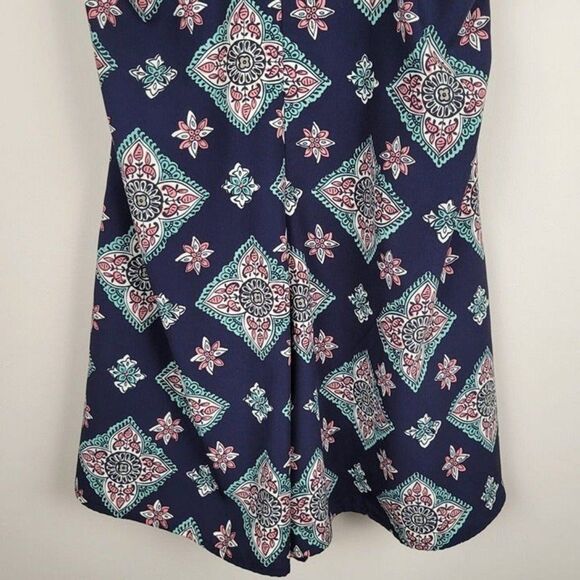 Illa Illa Sphagetti Straps Romper Navy Blue Floral Boho Size M - Picture 6 of 12